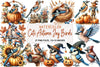Cute Autumn Jay Birds Clipart Bundle
