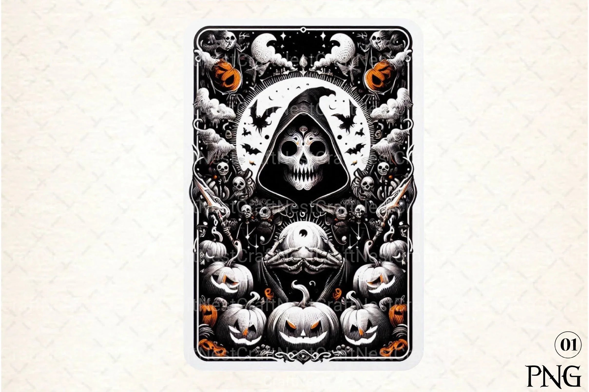 Halloween Tarot Card Clipart Bundle 77 - CraftNest - Digital Crafting and Art