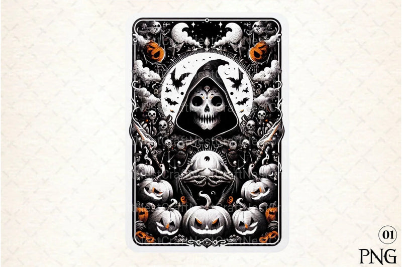 Halloween Tarot Card Clipart Bundle 77 - CraftNest - Digital Crafting and Art