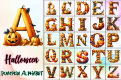 Pumpkin Alphabet Clipart Bundle - CraftNest - Digital Crafting and Art