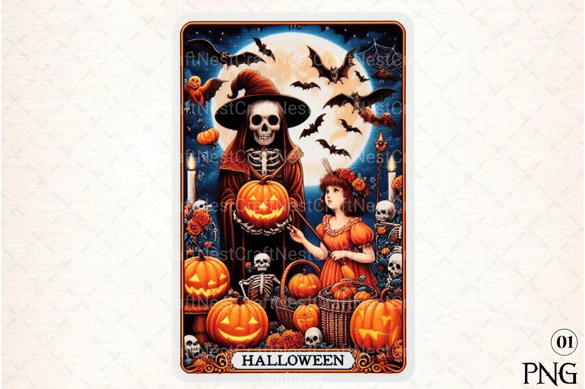 Halloween Tarot Card Clipart Bundle 11 - CraftNest - Digital Crafting and Art