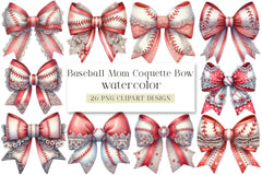 Baseball Mom Coquette Bow Clipart Bundle - CraftNest - Digital Crafting and Art