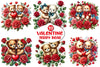 Valentine Teddy Bear Clipart Bundle