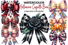Halloween Coquette Bow Clipart Bundle - CraftNest - Digital Crafting and Art
