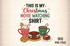 Christmas Movie Watching Shirt Clipart Bundle - CraftNest - Digital Crafting and Art