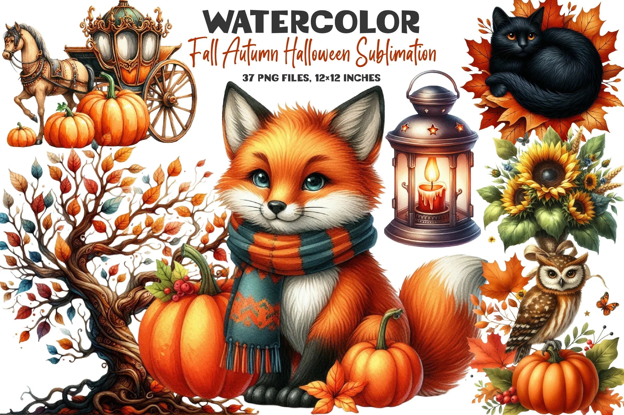 Fall Halloween Clipart Bundle - CraftNest - Digital Crafting and Art
