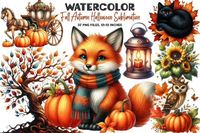 Fall Halloween Clipart Bundle - CraftNest - Digital Crafting and Art