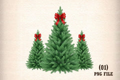 Christmas Tree Embroidery Design Clipart Bundle - CraftNest - Digital Crafting and Art