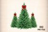 Christmas Tree Embroidery Design Clipart Bundle