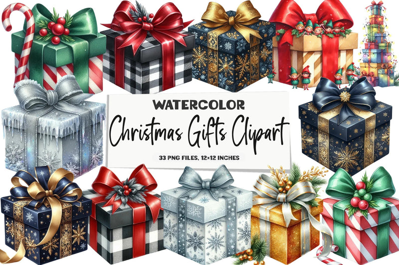 Christmas Gifts Clipart Bundle - CraftNest - Digital Crafting and Art