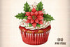 Christmas Cupcake Delights Sticker Clipart Bundle
