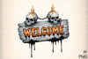 Skull & Chains Welcome Design Clipart Bundle