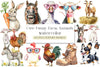 Cute Funny Farm Animals Clipart Bundle