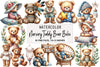 Nursery Teddy Bear Boho Clipart Bundle