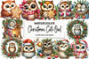 Christmas Cute Owl Clipart Bundle