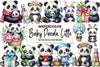 Baby Panda Clipart Bundle