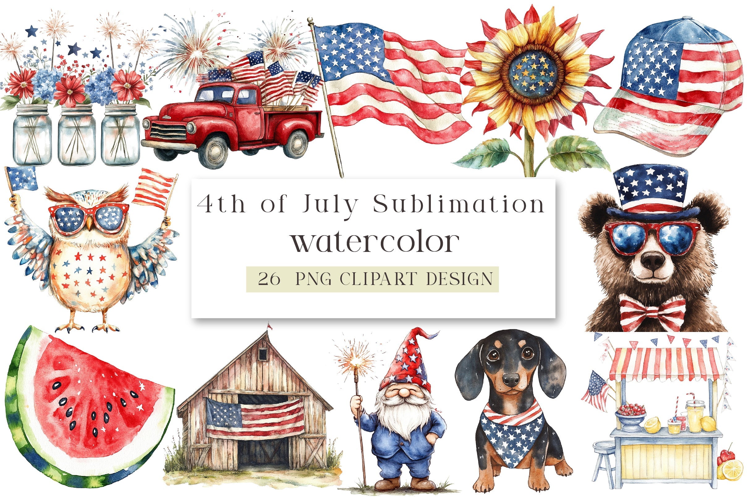 4th of July Clipart Bundle