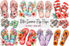Retro Summer Flip Flops Clipart Bundle