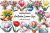 Amsterdam Summer Tulips Clipart Bundle
