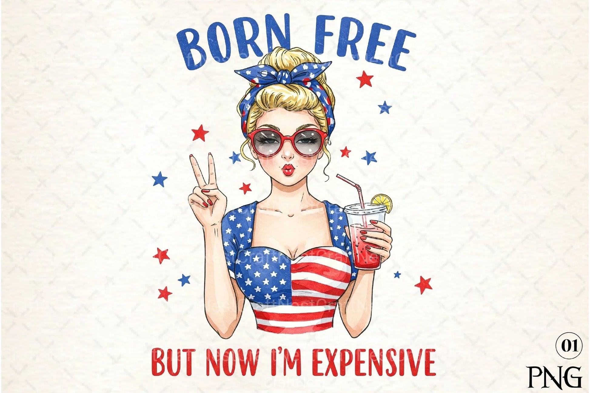 Funny 4th of July USA Patriotic Vintage Clipart Bundle - CraftNest - Digital Crafting and Art