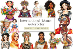 International Women Clipart Bundle - CraftNest - Digital Crafting and Art
