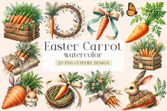 Easter Carrot Clipart Bundle - CraftNest - Digital Crafting and Art