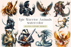 Epic Warrior Animals Clipart Bundle - CraftNest - Digital Crafting and Art
