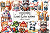 Kawaii School Animal Clipart Bundle