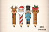 Christmas Pencils Clipart Bundle