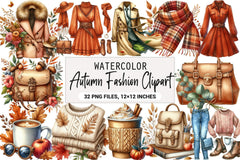 Autumn Fashion Clipart Bundle - CraftNest - Digital Crafting and Art
