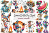 Summer Skeleton Clipart Bundle
