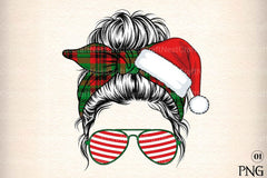 Santa Hat Bun Illustration Clipart Bundle - CraftNest - Digital Crafting and Art