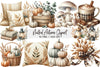 Neutral Autumn Clipart Bundle
