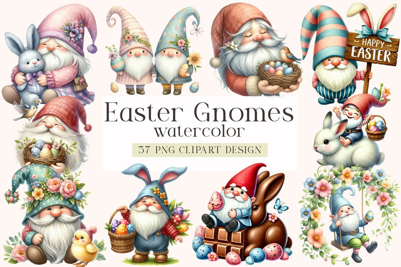 Easter Gnomes Clipart Bundle - CraftNest - Digital Crafting and Art