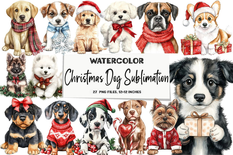 Christmas Dog Clipart Bundle - CraftNest - Digital Crafting and Art