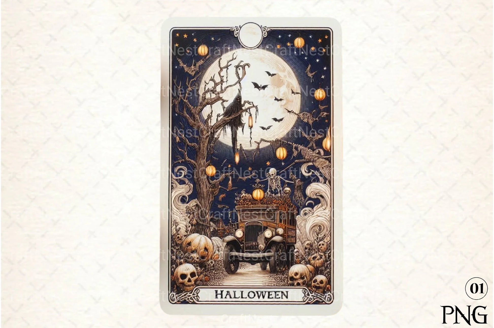 Halloween Tarot Card Clipart Bundle 23 - CraftNest - Digital Crafting and Art