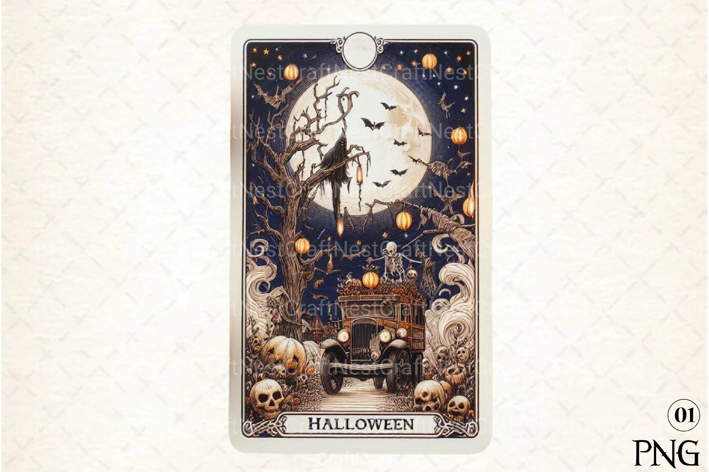 Halloween Tarot Card Clipart Bundle 23 - CraftNest - Digital Crafting and Art