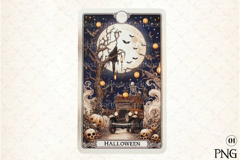 Halloween Tarot Card Clipart Bundle 23 - CraftNest - Digital Crafting and Art