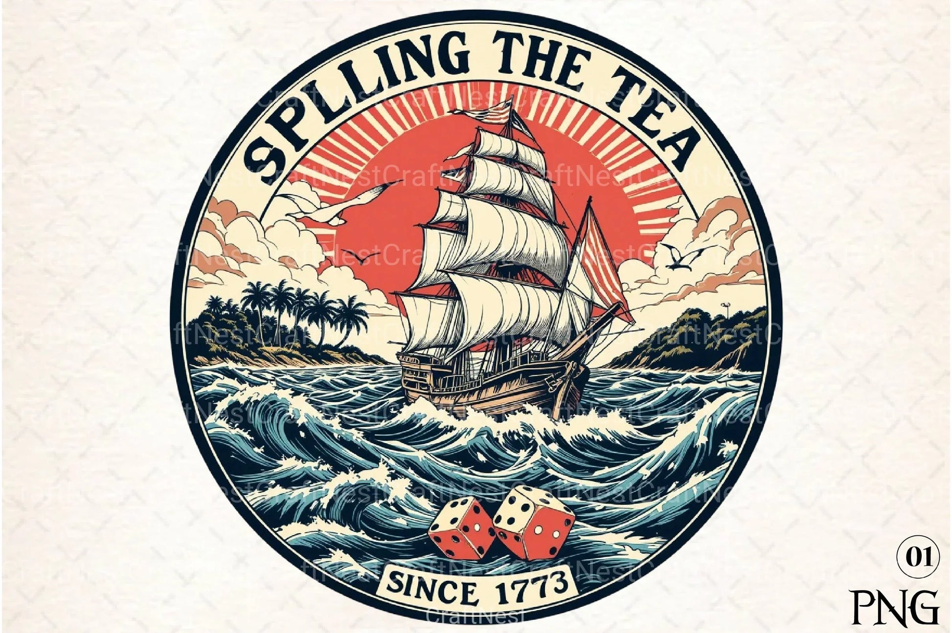 Spilling The Tea Since 1773: 4th of July Clipart Bundle - CraftNest - Digital Crafting and Art