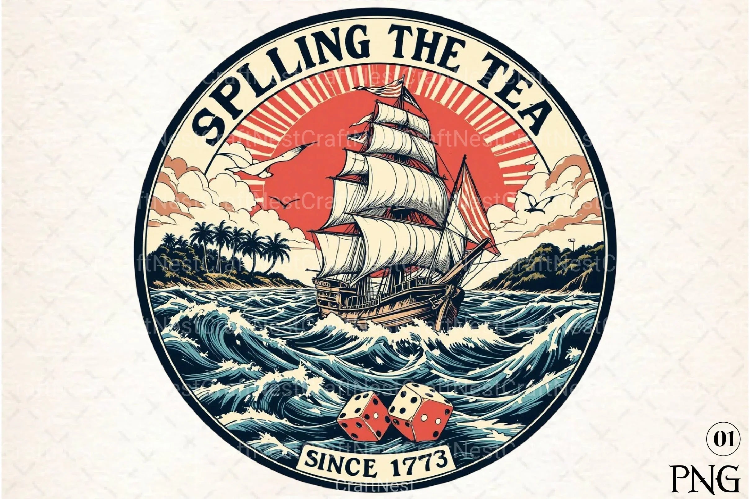 Spilling The Tea Since 1773: 4th of July Clipart Bundle - CraftNest - Digital Crafting and Art