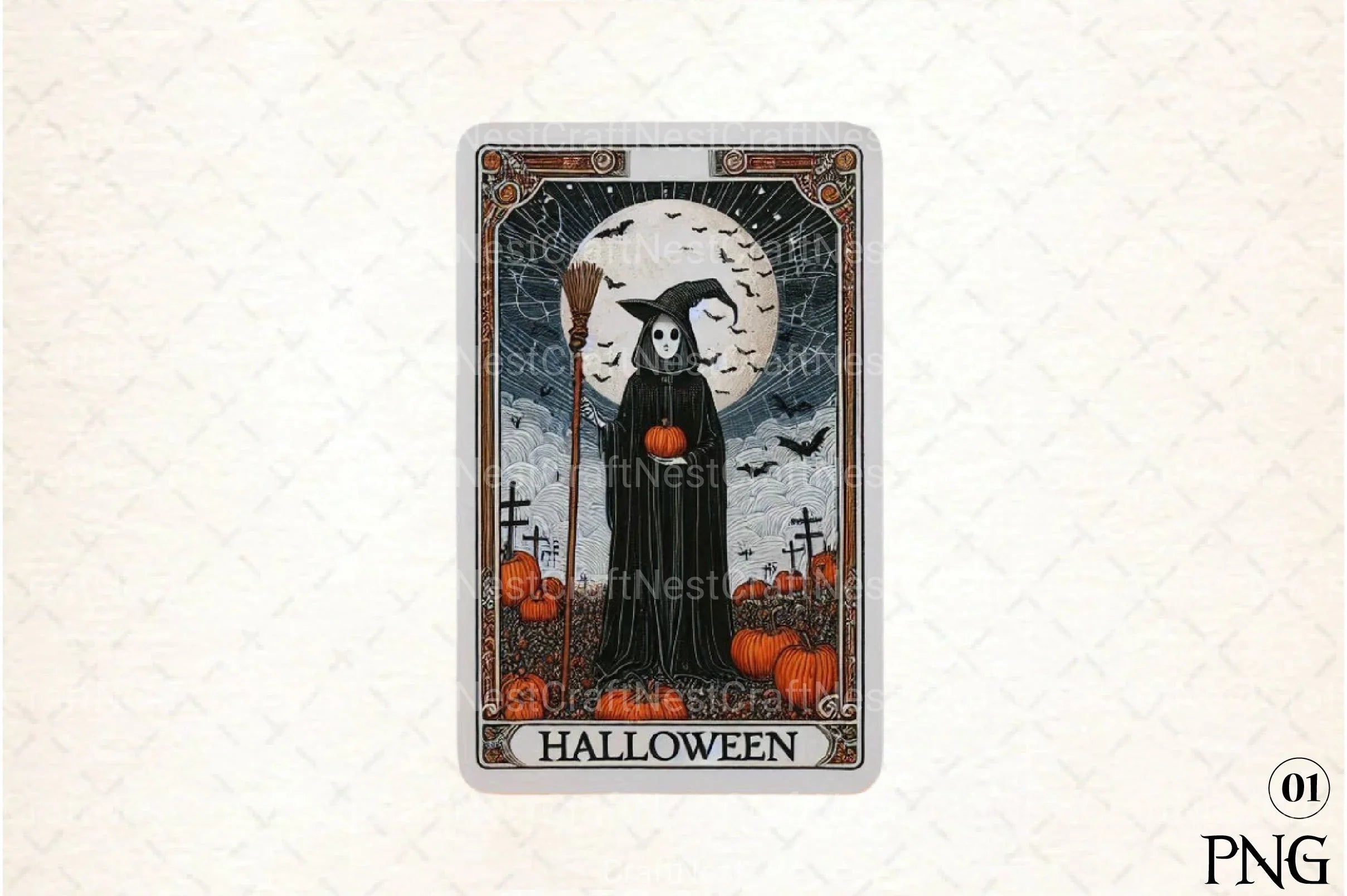 Halloween Tarot Card Clipart Bundle 20 - CraftNest - Digital Crafting and Art