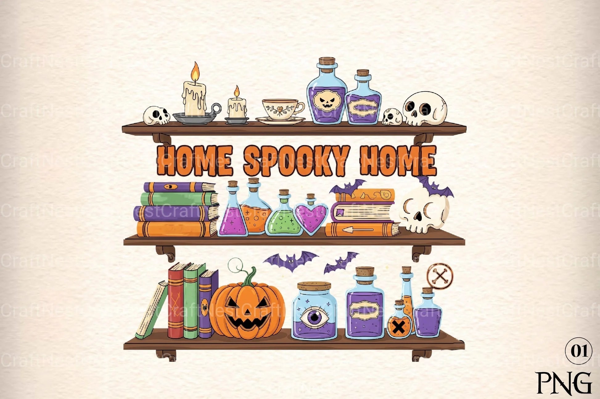 Spooky Home Graphic Clipart Bundle - CraftNest - Digital Crafting and Art