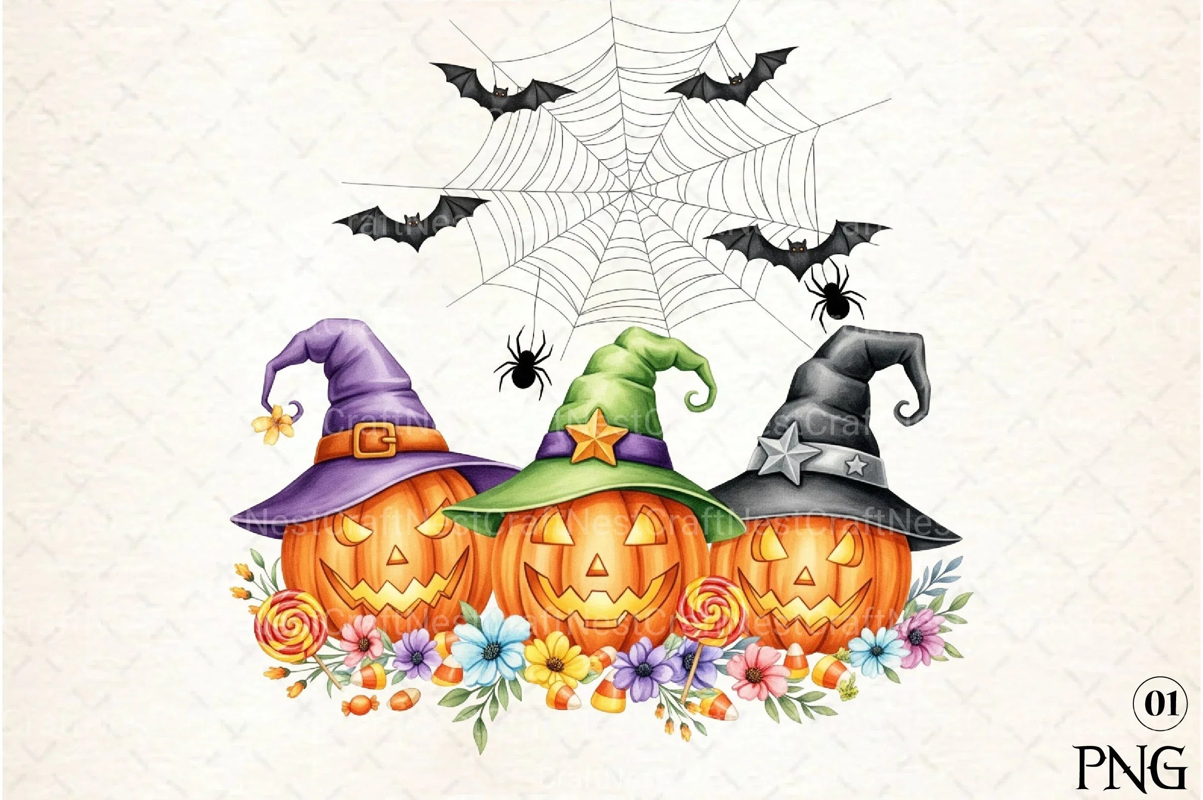 Halloween Pumpkin Embroidery Clipart Bundle - CraftNest - Digital Crafting and Art