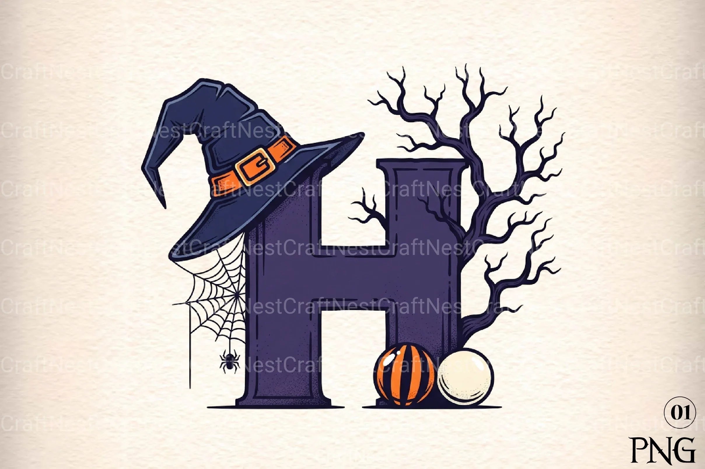 Halloween Alphabet Clipart Bundle 35 - CraftNest - Digital Crafting and Art