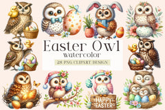 Easter Owl Clipart Bundle - CraftNest - Digital Crafting and Art