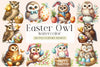 Easter Owl Clipart Bundle