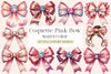 Coquette Pink Bow Clipart Bundle