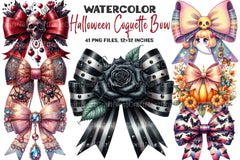 Halloween Coquette Bow Clipart Bundle 7 - CraftNest - Digital Crafting and Art