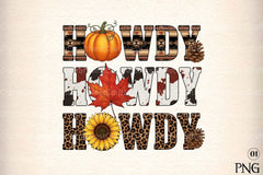 Layered Howdy Fall Graphic Clipart Bundle - CraftNest - Digital Crafting and Art