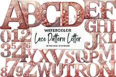Lace Pattern Letter Clipart Bundle - CraftNest - Digital Crafting and Art